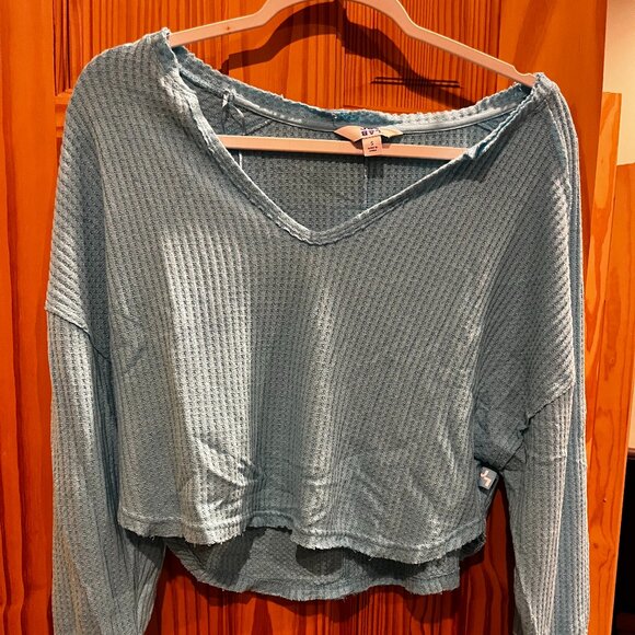 Joy Lab Light Blue Cropped Sweater - Picture 1 of 2